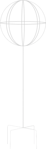 Fém támasz futónövényekhez és rózsákhoz 50 × 10 cm – fehér