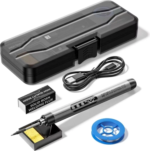 Renew Force akkumulátoros forrasztópáka USB-C-vel és LCD kijelzővel, 420 °C