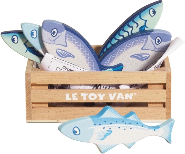 Fából készült halak rekeszben Le Toy Van