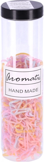 600 darabos hajgumi szett - pasztell III. típus, vegyes színek