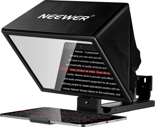 Neewer Basics x12b állítható 12"-os teleprompter alumíniumötvözetből