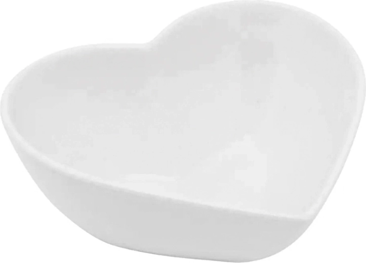 Regular szív alakú porcelántálka, krémszínű, 13 cm, 300 ml