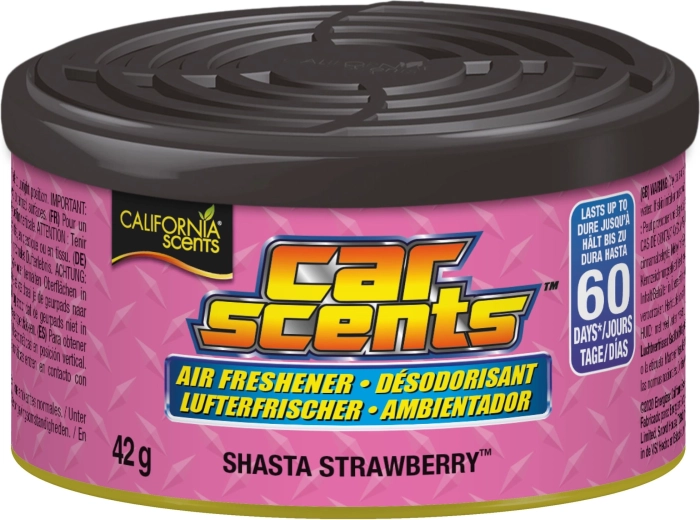 California Scents Shasta Strawberry – autóillatosító konzervdobozban