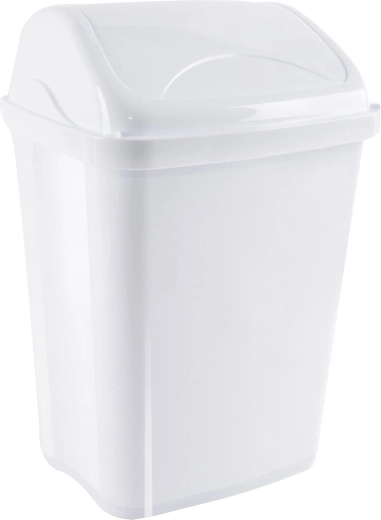 Vittario szemetes billenő (felnyitható) fedéllel, 16 l, fehér
