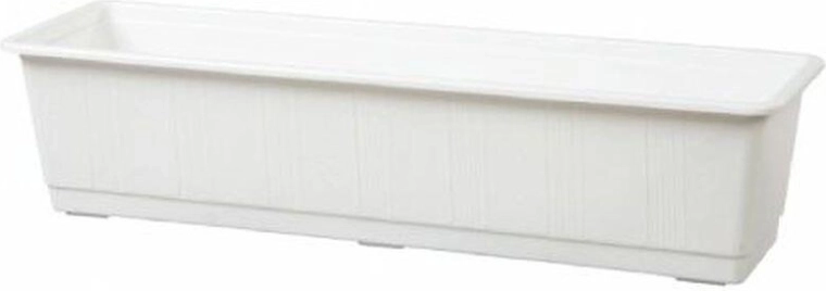 Műanyag virágláda 40 cm, fehér