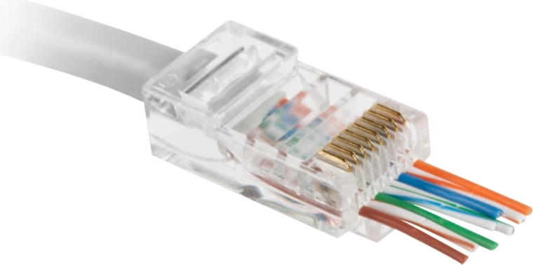 Átvezető RJ45 8P8C Cat.5e moduláris dugó