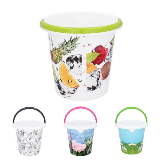 5 l-es műanyag vödör ergonomikus fogantyúval