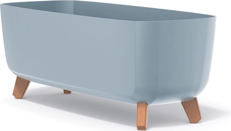 Gracia Case virágláda lábakkal 58 cm – világosszürke, kivehető betéttel