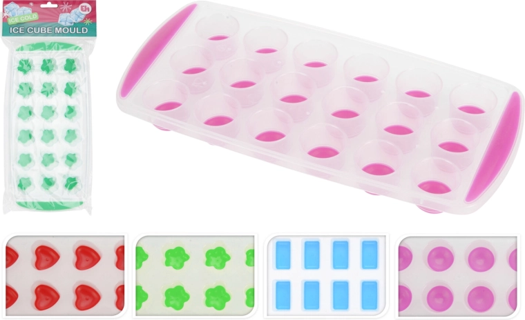 Jégforma különböző TPR alakokkal, 24,5 × 11,7 × 2,5 cm