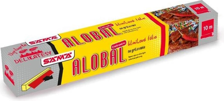 Grillező alufólia 10 m × 29 cm, vastagság 13 µm