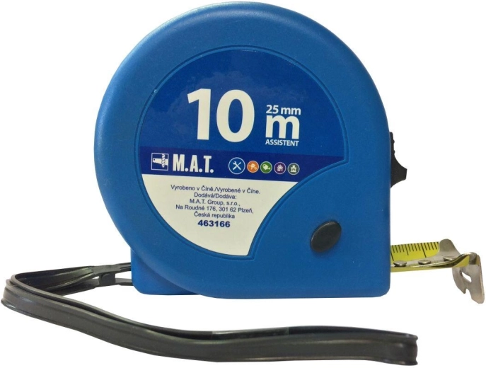 ASSISTENT visszahúzható mérőszalag 10 m × 25 mm