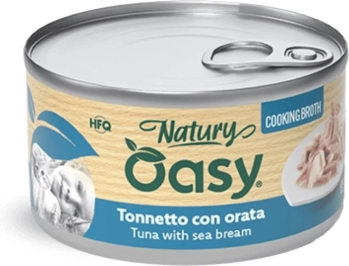 Oasy Cooking Broth – leves macskáknak tonhallal és aranydurbincssal 85 g