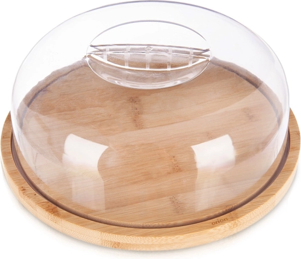 Bambusz tálalódeszka fedővel, 26 cm