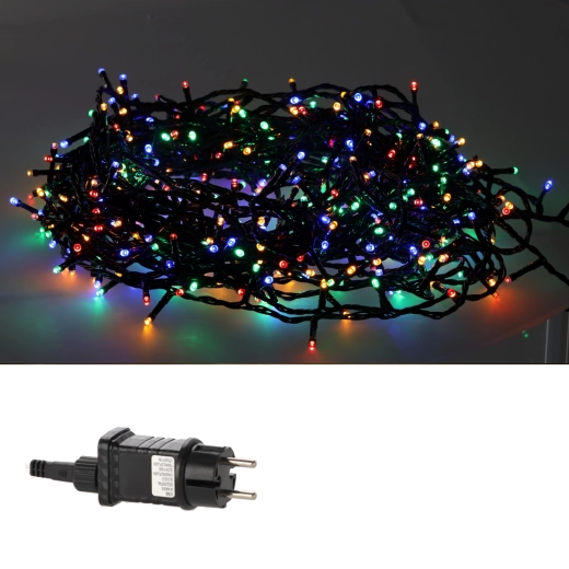 Karácsonyi LED-fényfüzér 500 LED-del, multicolor színben, hideg villogással, 25 m