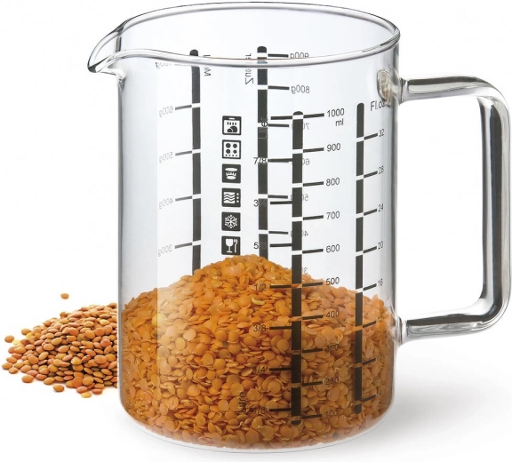 Konyhai mérőedény 0,5 l üvegből