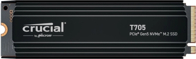 SSD meghajtó 2 TB M.2 NVMe PCIe 5.0 hűtőbordával CRUCIAL T705