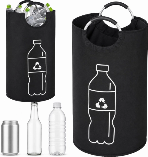 XXL táska visszaváltható palackok és fémdobozok szelektálásához, fogantyúkkal, 82 l