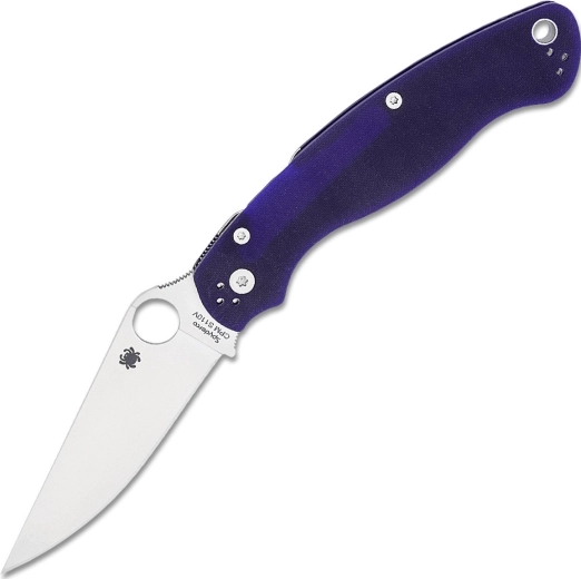 Spyderco Military 2 sötétkék zsebkés, szatén penge, G10