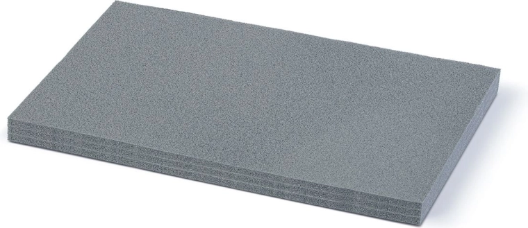 Háromrétegű habbetét bőröndbe 47,5 × 28,5 × 3 cm, szürke