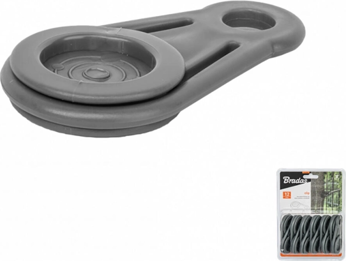 Szorító klipsz szemmel és fogantyúval, műanyag, 12 db