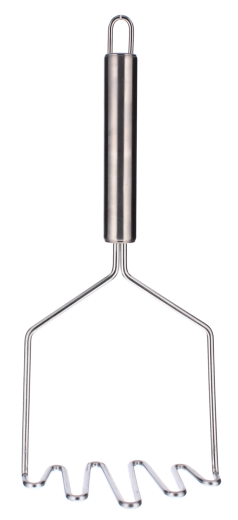 Rozsdamentes acél krumplinyomó fa nyéllel