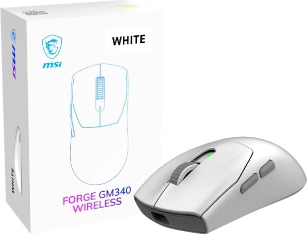MSI Forge GM340 fehér vezeték nélküli gamer egér