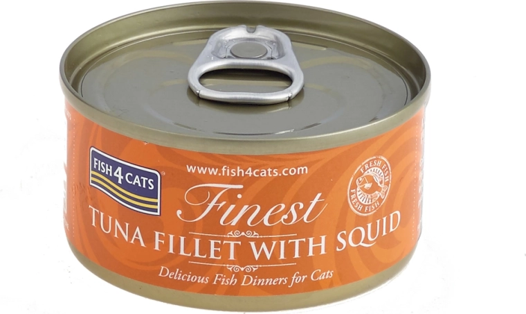 Macskakonzerv tonhallal és tintahallal 70 g Fish4Cats Finest