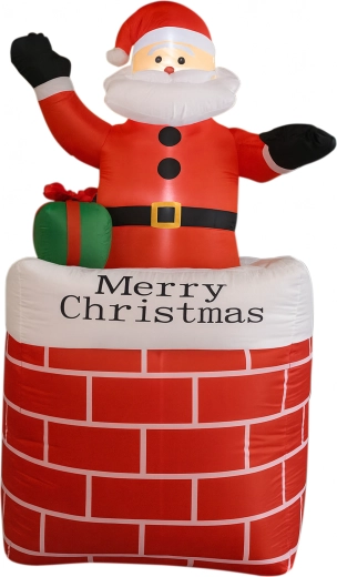 Felfújható Mikulás a kéményben LED világítással 150 cm