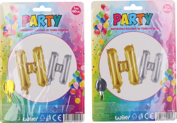 Felfújható lufi H betű alakban