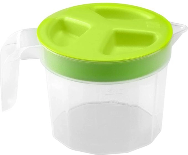 Műanyag mérőkancsó fedéllel, 0,5 l