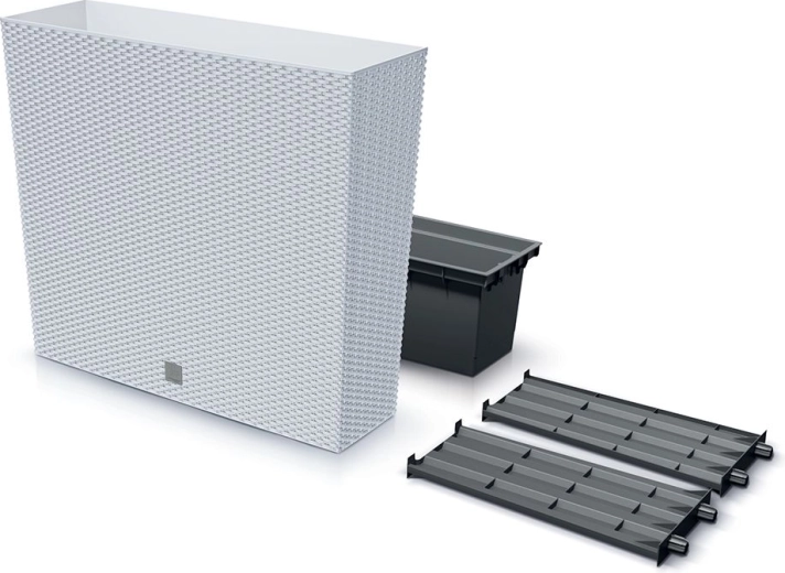 Magas Rato Case ültetőláda betéttel, 77 cm, fehér