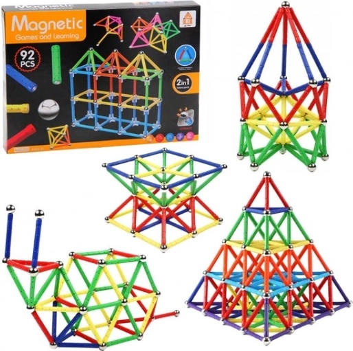 Mágneses építőjáték 92 darabos