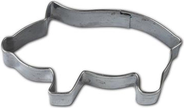 Süteményszaggató – malacka, 7–8 cm, ezüstszínű