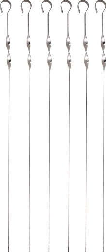 TORO rozsdamentes acél grillnyársak 45 cm, 6 db-os készlet