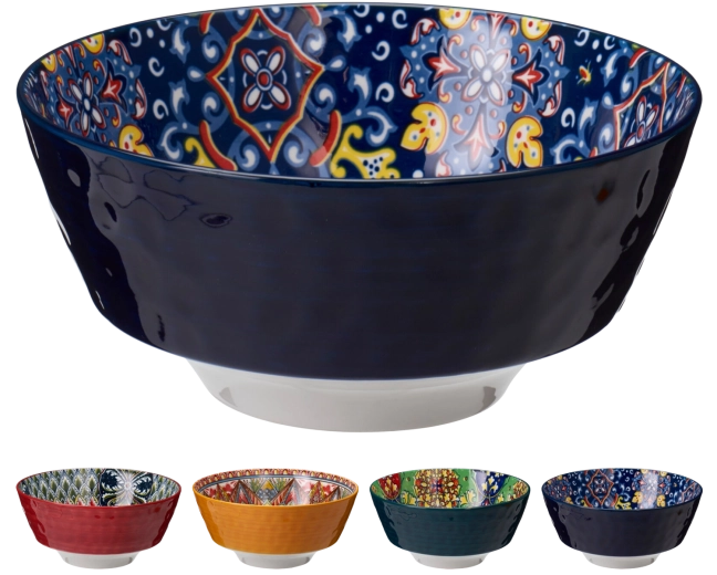 Porcelántál 1,3 l mintákkal