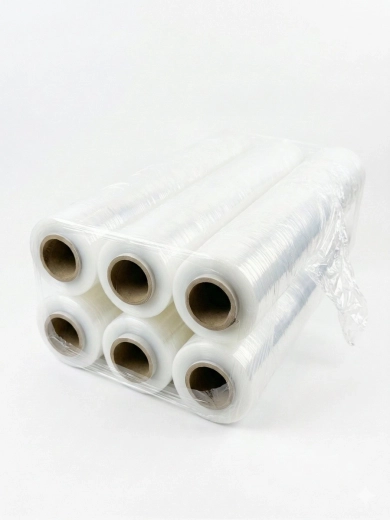 Átlátszó stretch fólia 23 mikron, 6× tekercs 1,5 kg