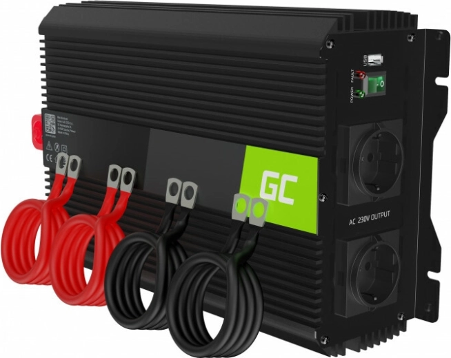 Green Cell INVGC10 autós feszültségátalakító PRO 12V-ról 230V-ra, 2000W/4000W