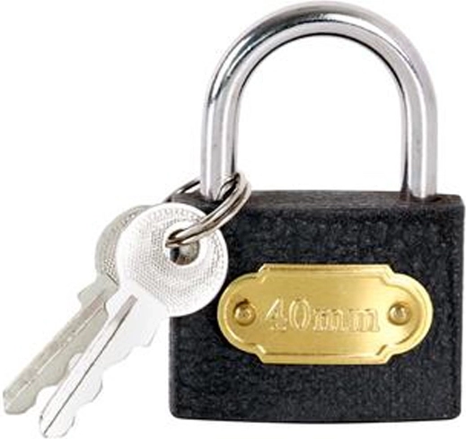 40 mm-es acél lakat 2 kulccsal