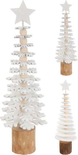 Fa karácsonyi dekoráció – fehér fácska 25 cm