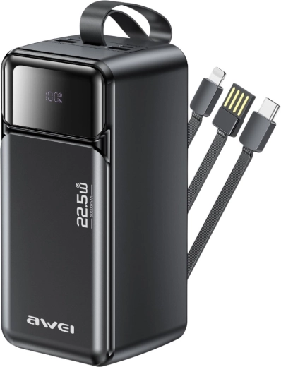 Awei 50000 mAh powerbank 22,5 W PD gyorstöltéssel