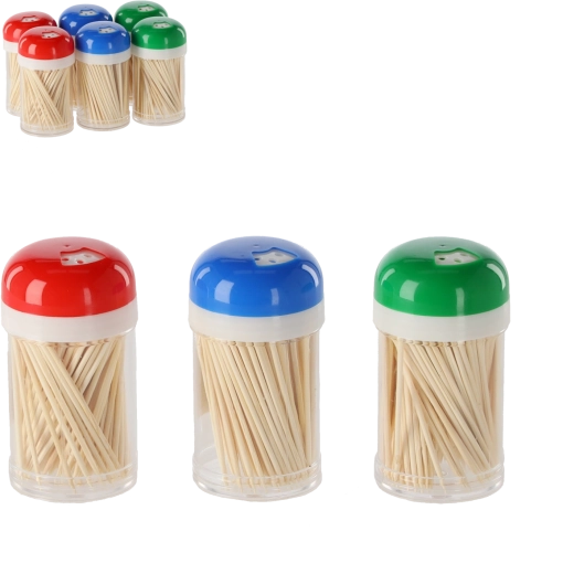 Fa fogpiszkálók adagolóval, 180 db