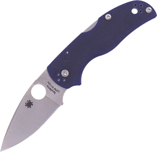 Spyderco Native 5 Dark Blue G10 zsebkés, szatén penge 7,5 cm