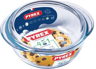 Üvegből készült sütőtál fedővel PYREX 1,3 l