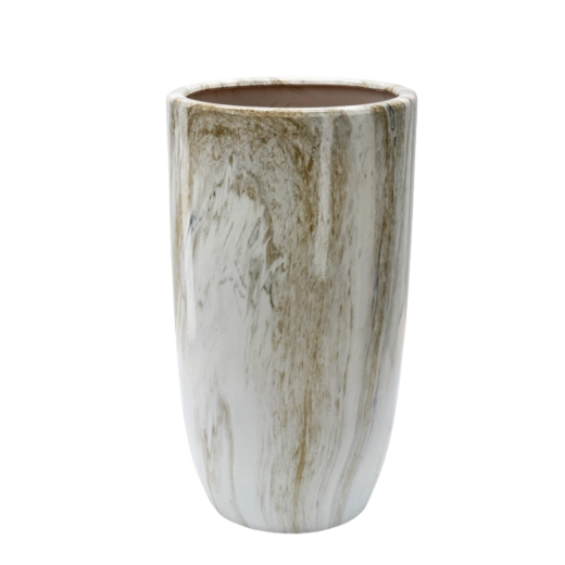 Kerámia kaspó márványhatással 40 × 40 × 74 cm