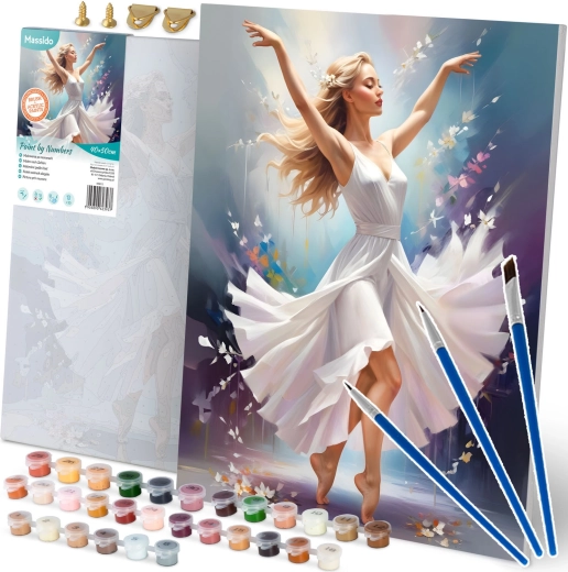 Számozott kifestő 40x50 cm MASSIDO Táncoló nő