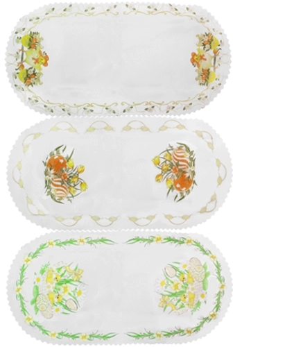 Húsvéti asztalterítő 30 × 50 cm, poliészter, tavaszi motívumokkal