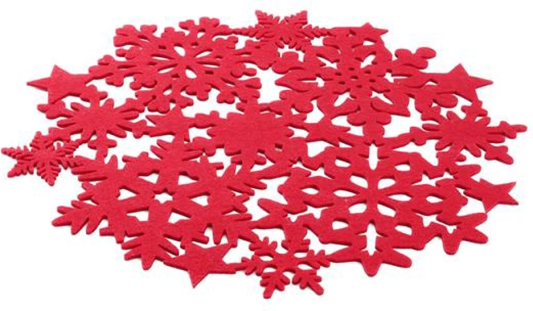 Filc kerek teríték 38 cm piros