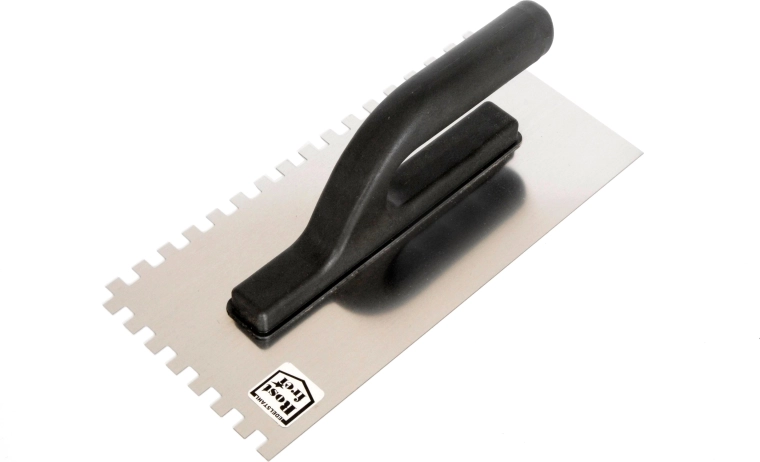 FESTA rozsdamentes fogazott simító 280 × 130 mm, 4 mm fogak