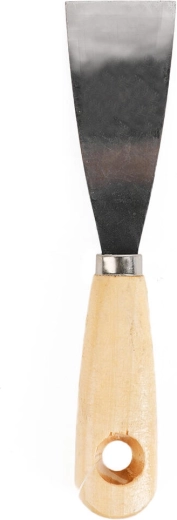 Rozsdamentes ék alakú spakli 40 mm fa nyéllel