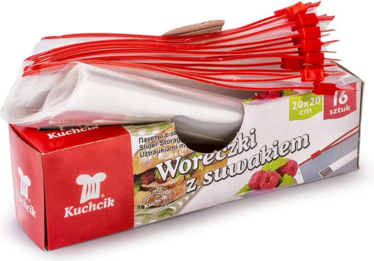 Zipzáras fagyasztózacskók 20 × 20 cm, 1,5 l (16 db)